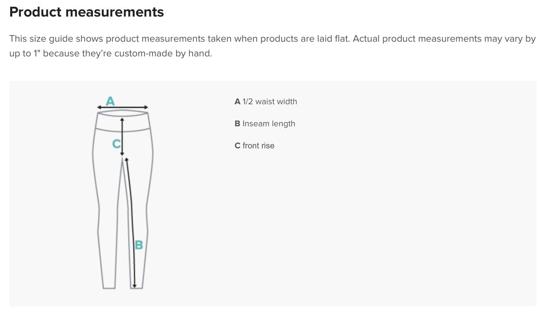Leggings-product-measurement-size-guide