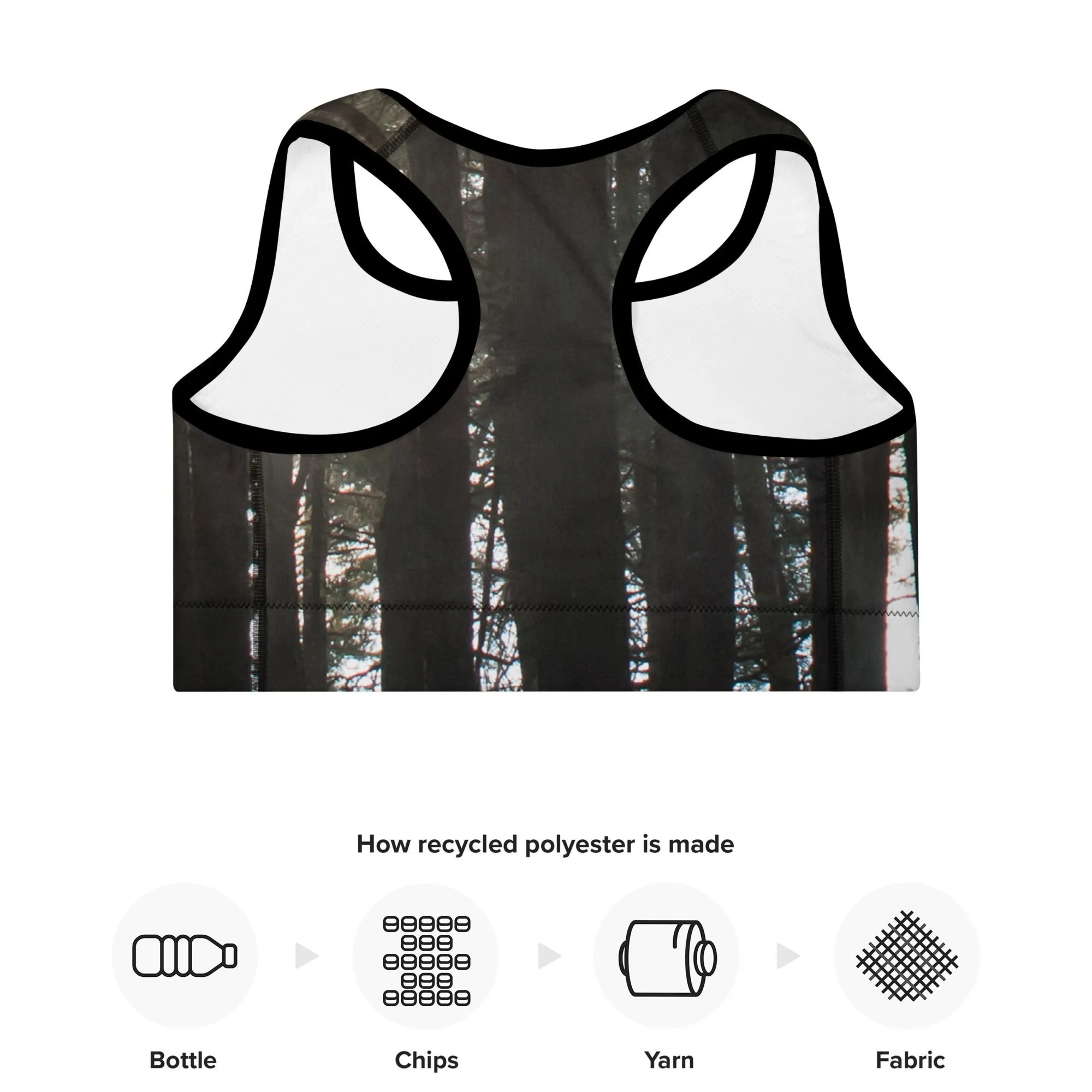 I Heart Trees Recycled Trimmed Sports Bra