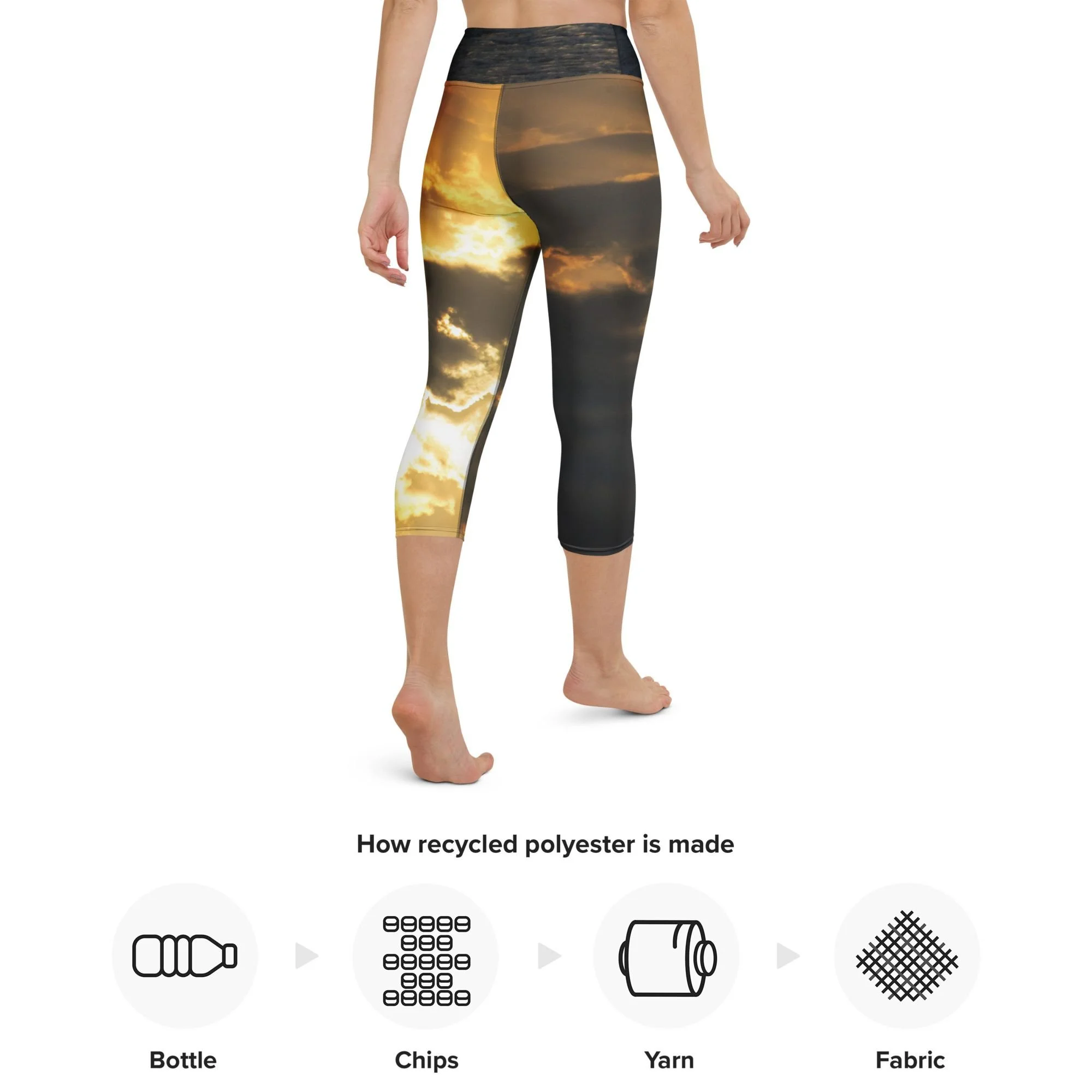 Stormy Sunrise Recycled Capris