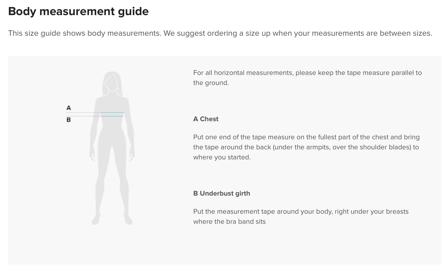 Trimmed-Sports-Bra-body-measurement-guide