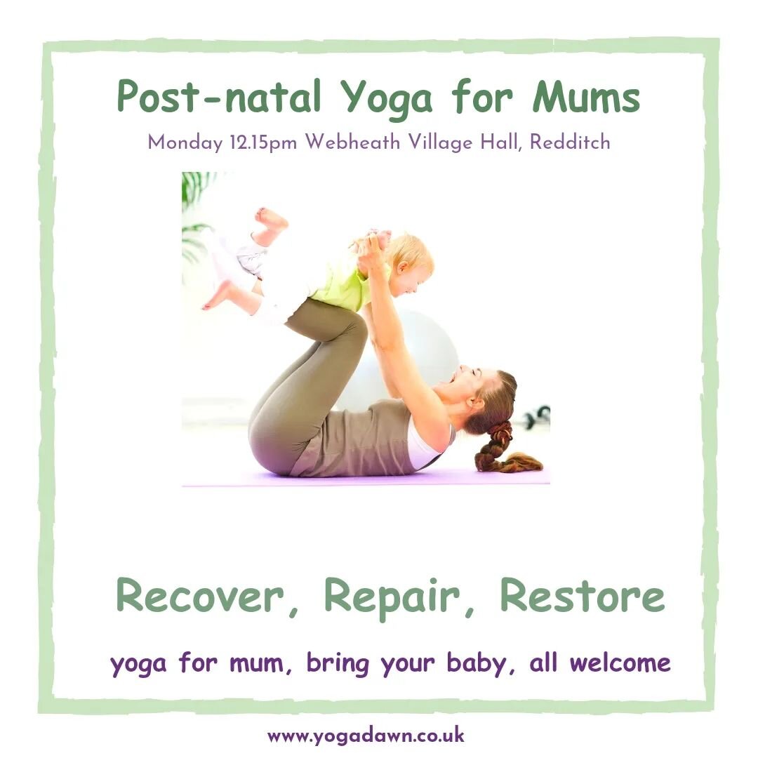 🧘&zwj;♀️ Yoga is a wonderful way to recover, repair &amp; restore your health &amp; vitality following the delivery of your baby/babies.  With specific focus on the post-natal body, including any caesarian-birth or assisted vaginal births, we explor