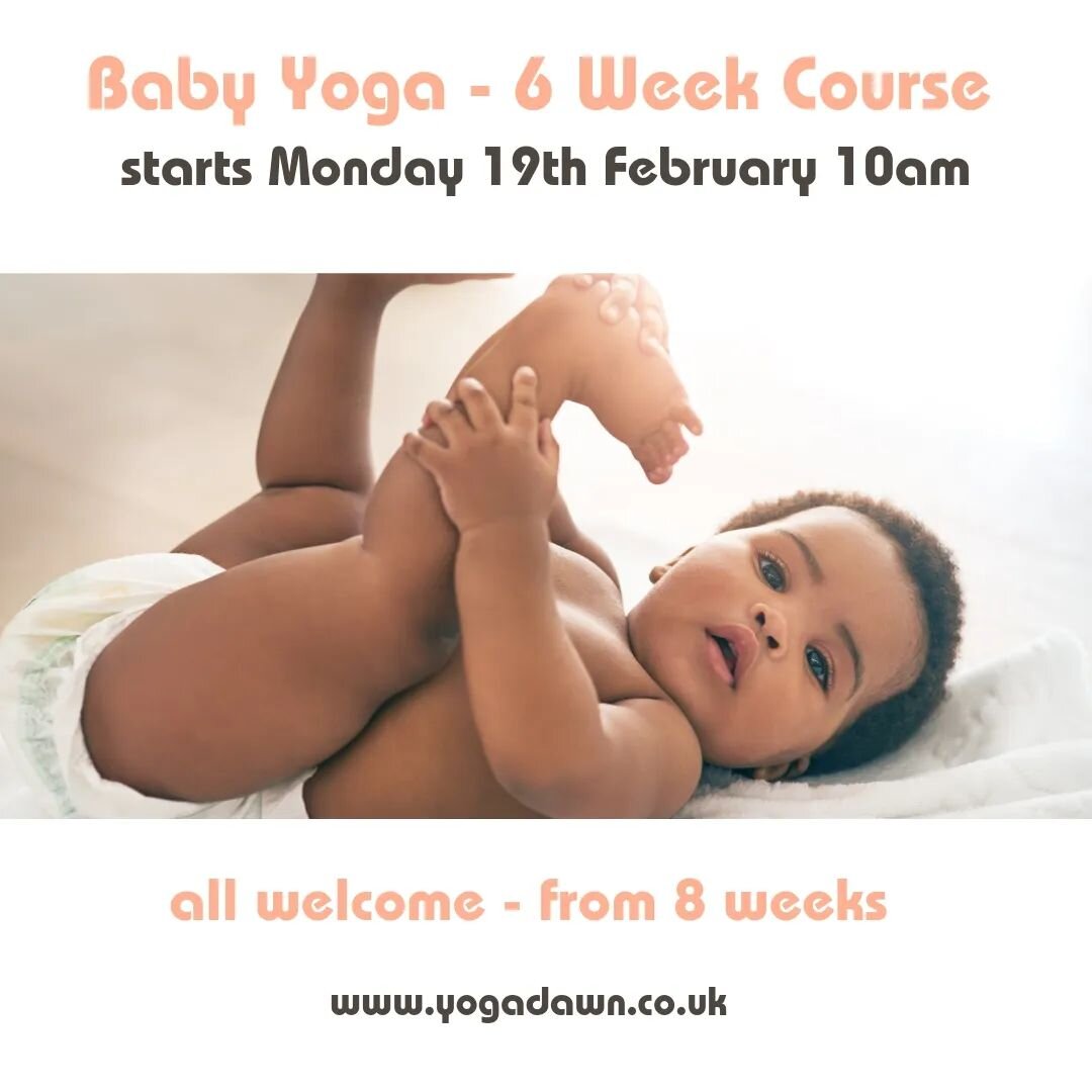 💚 Starting next Monday 💚 19th February 💚 10am 💚

Baby yoga classes - six week course of yoga for your baby, from 8 weeks or older until they're fully mobile. All welcome.
These classes are a great way to simulate &amp; support your baby's healthy