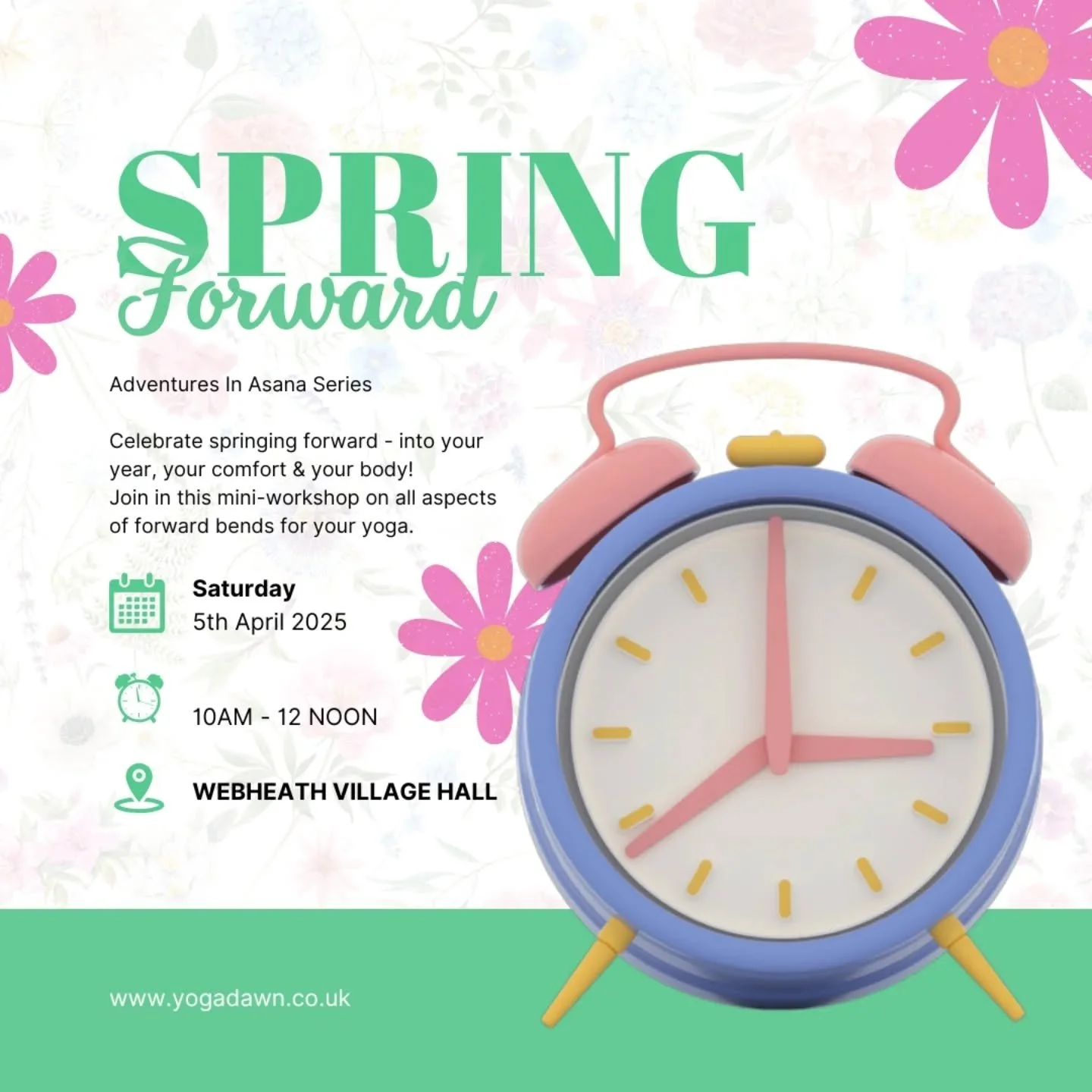 Adventures In Asana Series
Join me for this 2 hour mini-workshop on all aspects of releasing, enjoying &amp; improving your range in forward bending.

There will be plenty of time to explore &amp; ask questions as we take a deep dive into this aspect