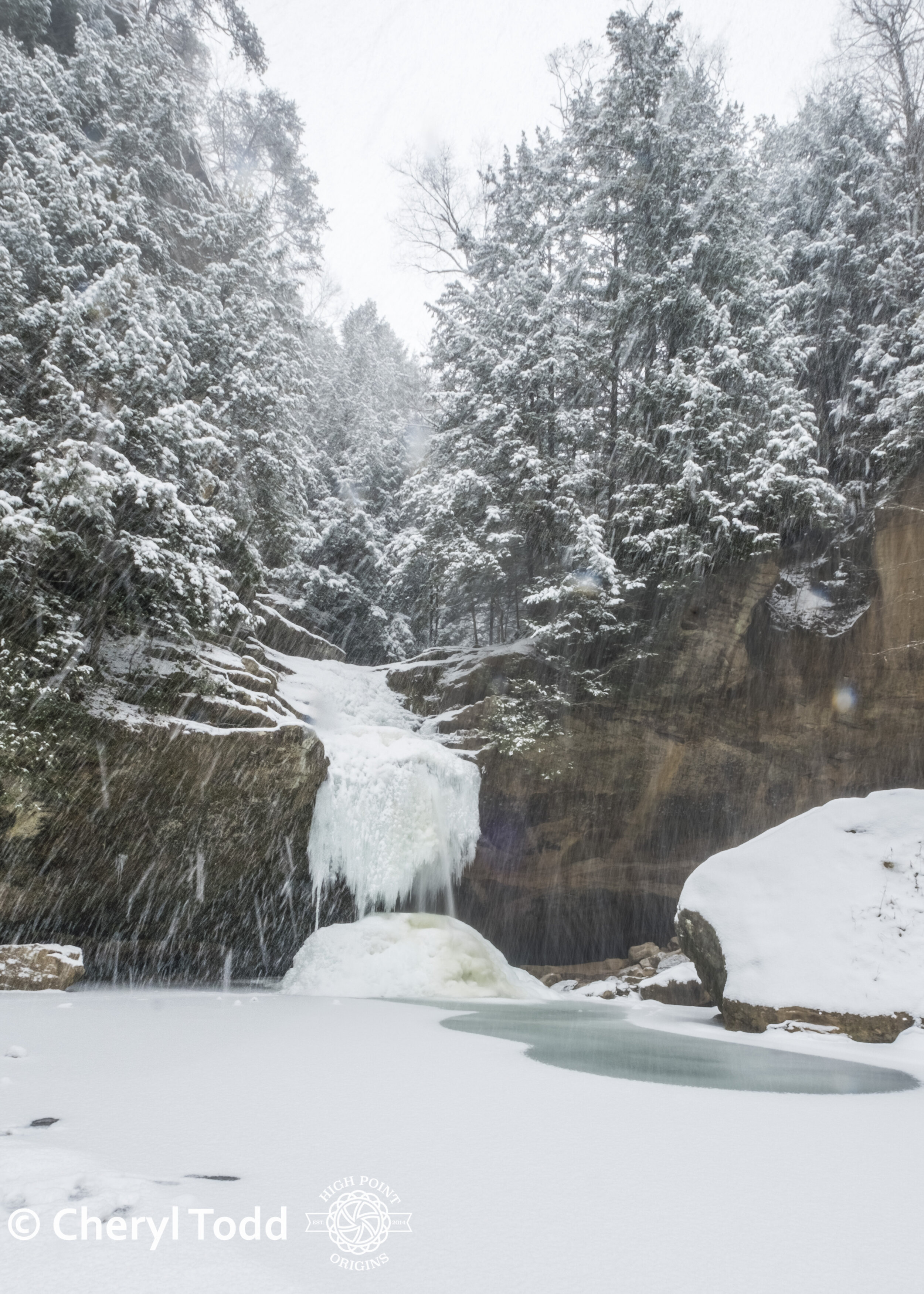 Snowstorm at the Lower Falls - Old Man’s Cave