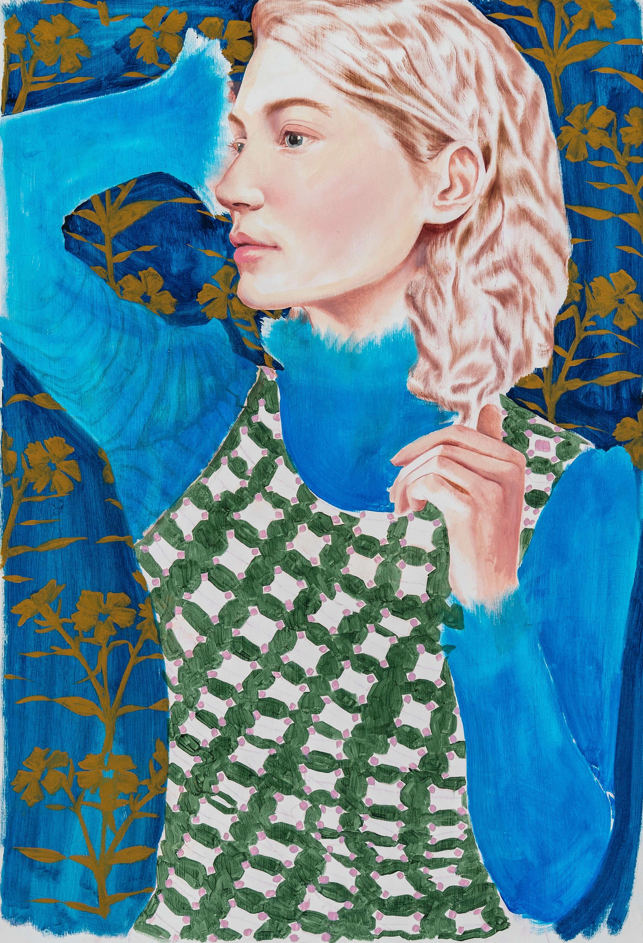 Blonde w/ Blue Blouse