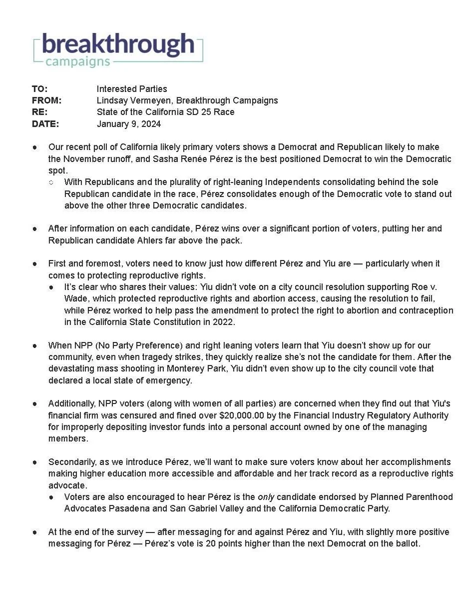 Releases — Sasha Renee Perez for State Senate