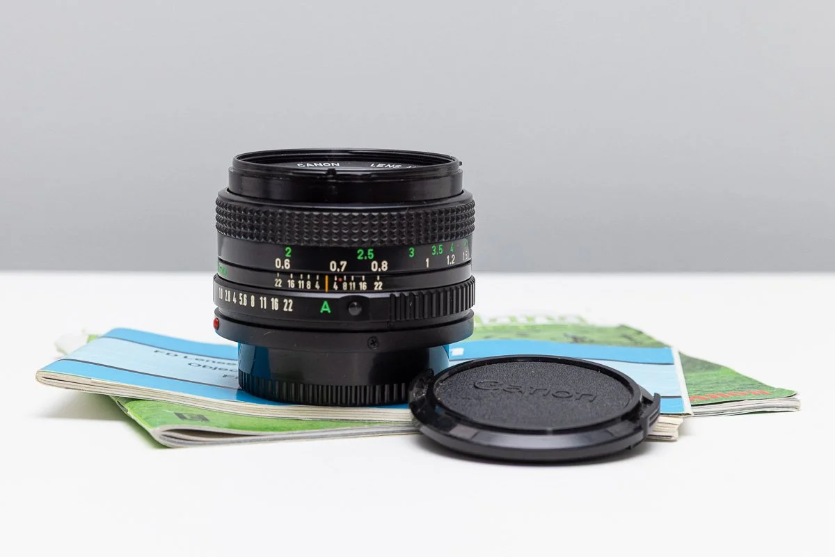 Canon FD 50mm f1.8 lens