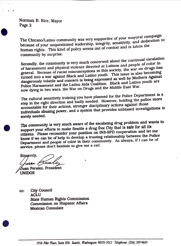 Political Letters — UNIDOS | SNOHOMISH COUNTY