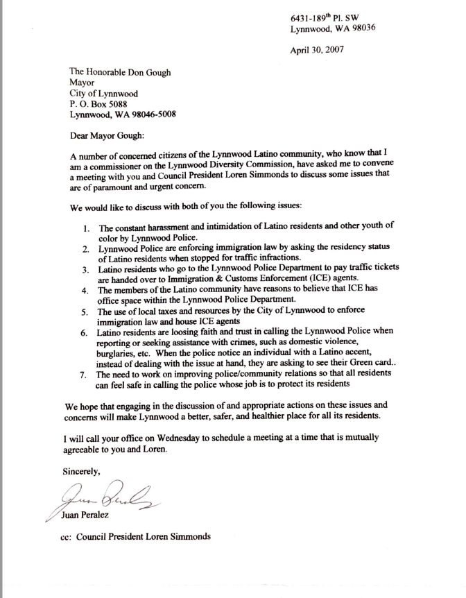 Political Letters — UNIDOS | SNOHOMISH COUNTY