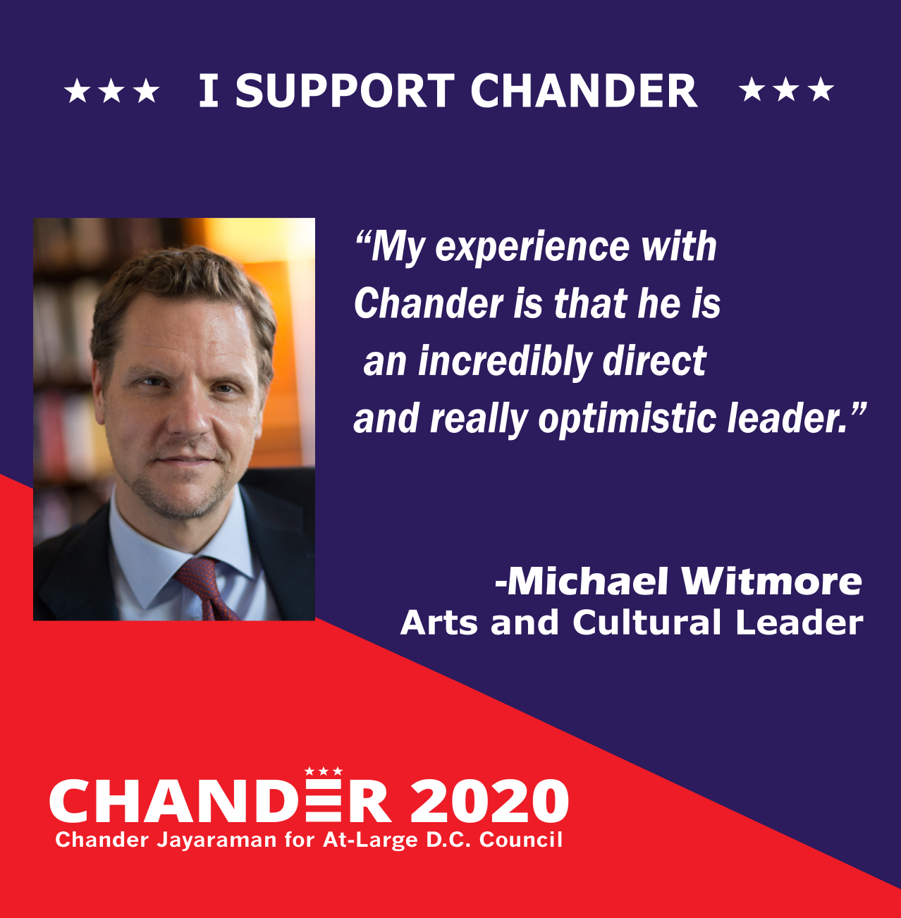 Michael Witmore,  Arts and Cultural Leader