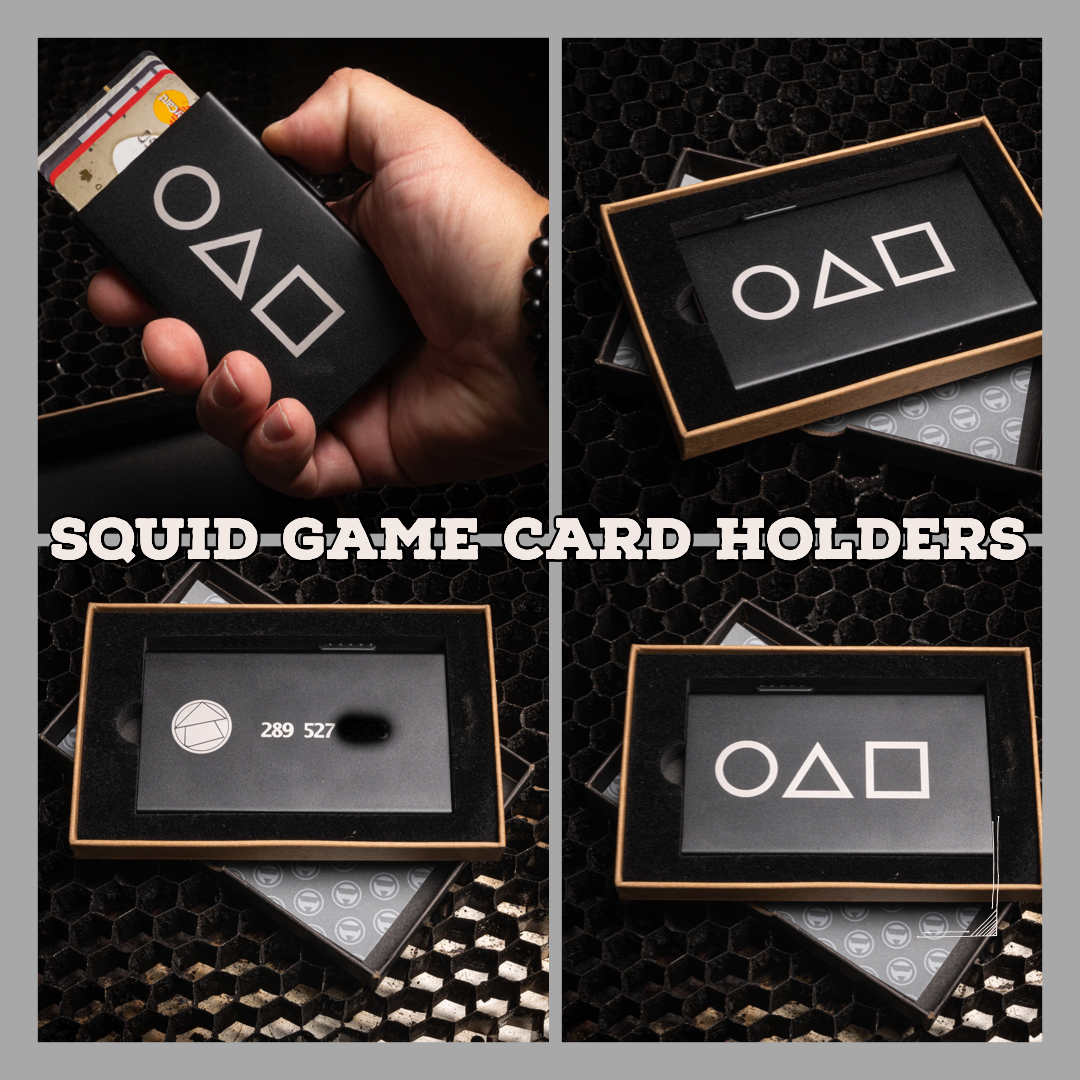 Squid Games Laser Engraved Card Holder — The Cruel Hawk - Custom Laser  Engraving, Wall Art and more!