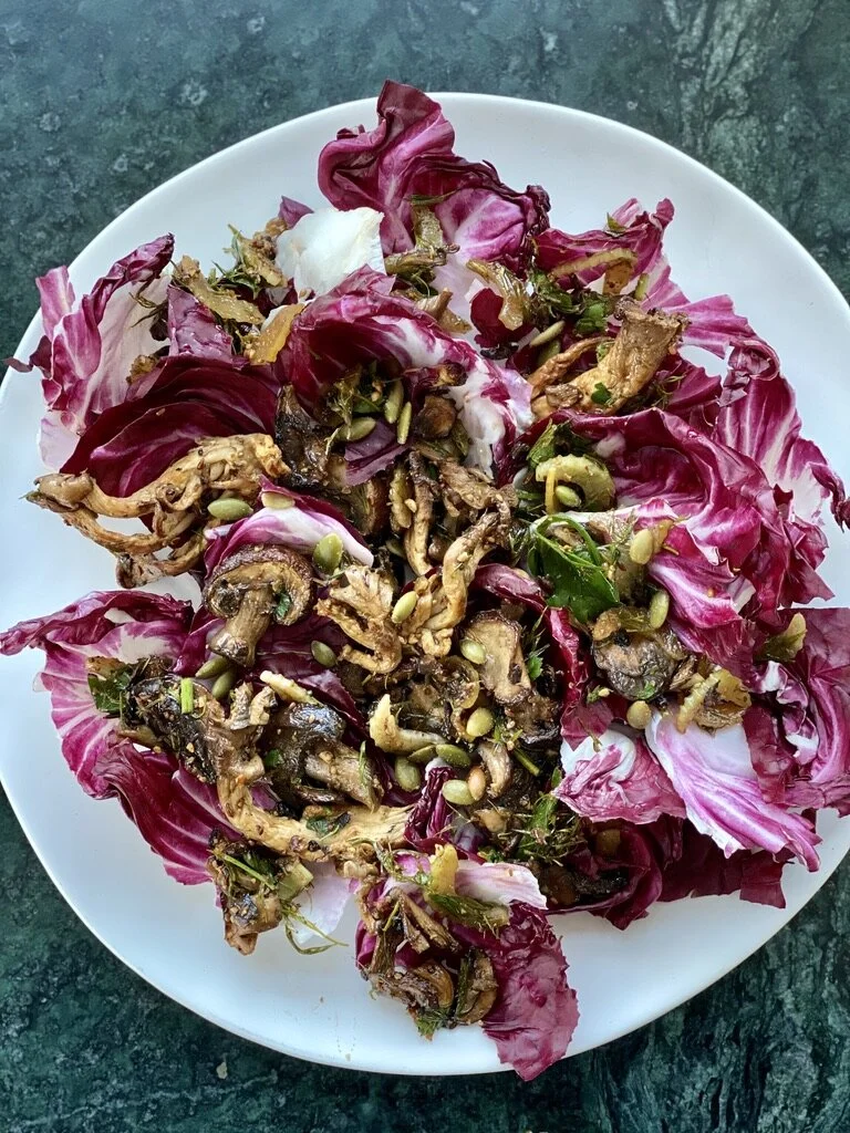 What to Make with Mushrooms: Radicchio Salad with Pepitas