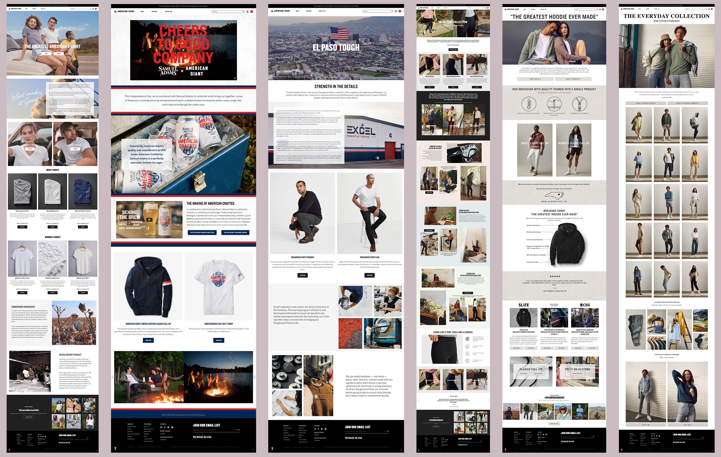 Aside from work directly associated with the site American Giant’s marketing and outreach is mainly digital and relies heavily on emails.