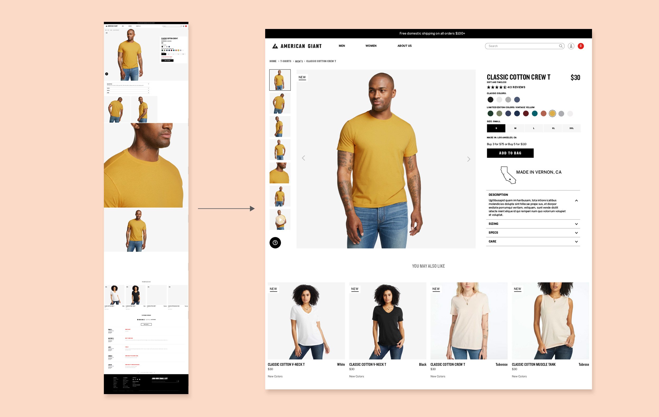 Alongside the same team I also redesigned the in-cart-experience Both redesigns proved successful with increases to to conversion from site traffic.