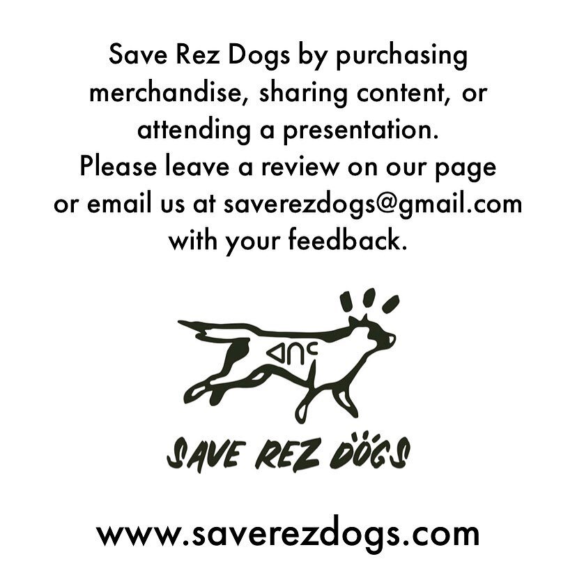 Save Rez Dogs socials have been up since August 2019! 🤎 Feel free to leave a review in the comments! 
⬇️⬇️⬇️⬇️

*it will help us with grants! Hiy hiy 🤎

#saverezdogs #loverezdogs #rezdogs