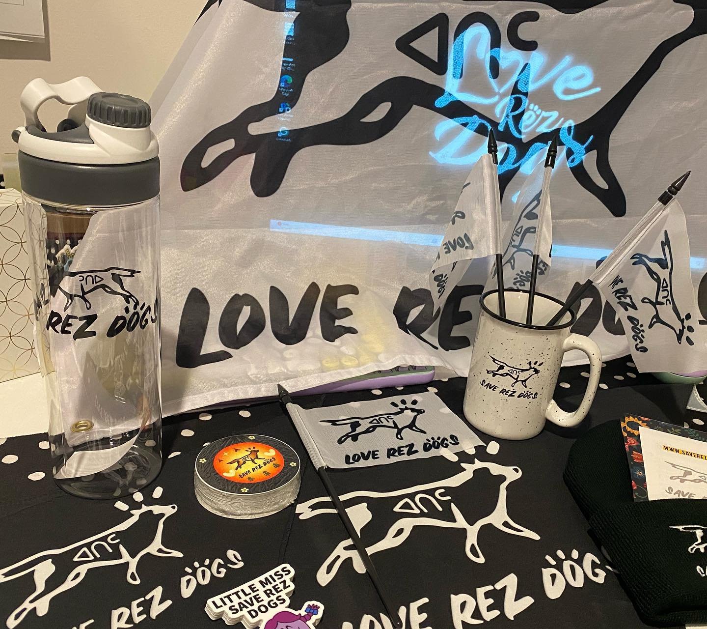 Get your Save Rez Dogs merch before it&rsquo;s gone! Water bottles, coffee mugs, bandanas, flags &amp; more are available on the website until quantities last. 
Link in bio~ WWW.SAVEREZDOGS.COM 🐶

New merch is coming this summer! We have to clear wh