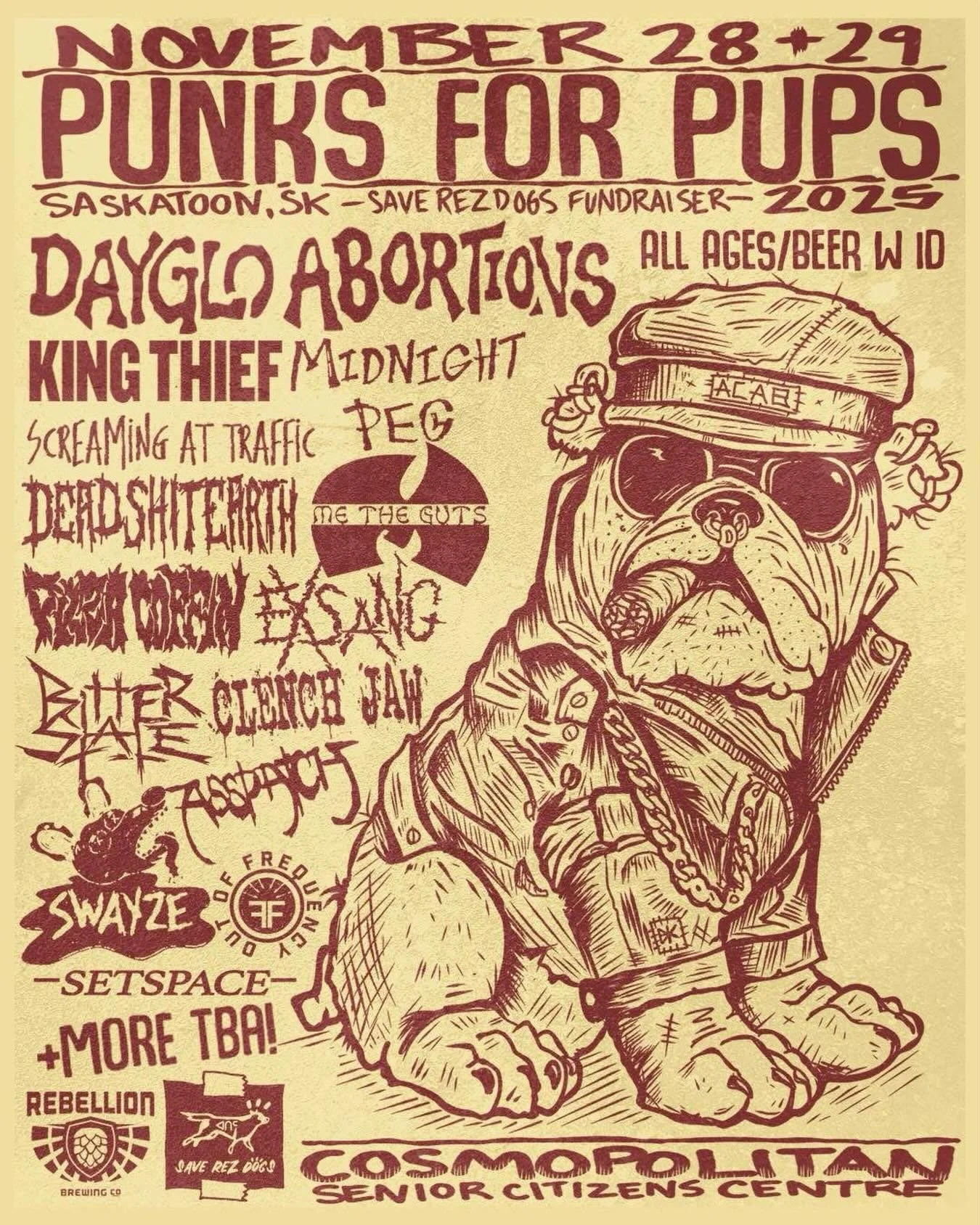 Save Rez Dogs is honoured to be a part of @punksforpups 2nd Annual Music Festival Fundraiser this weekend in Saskatoon! 

This fundraiser directly supports Indigenous-led frontline rescues in Saskatchewan; the ones doing the hard, necessary work on t