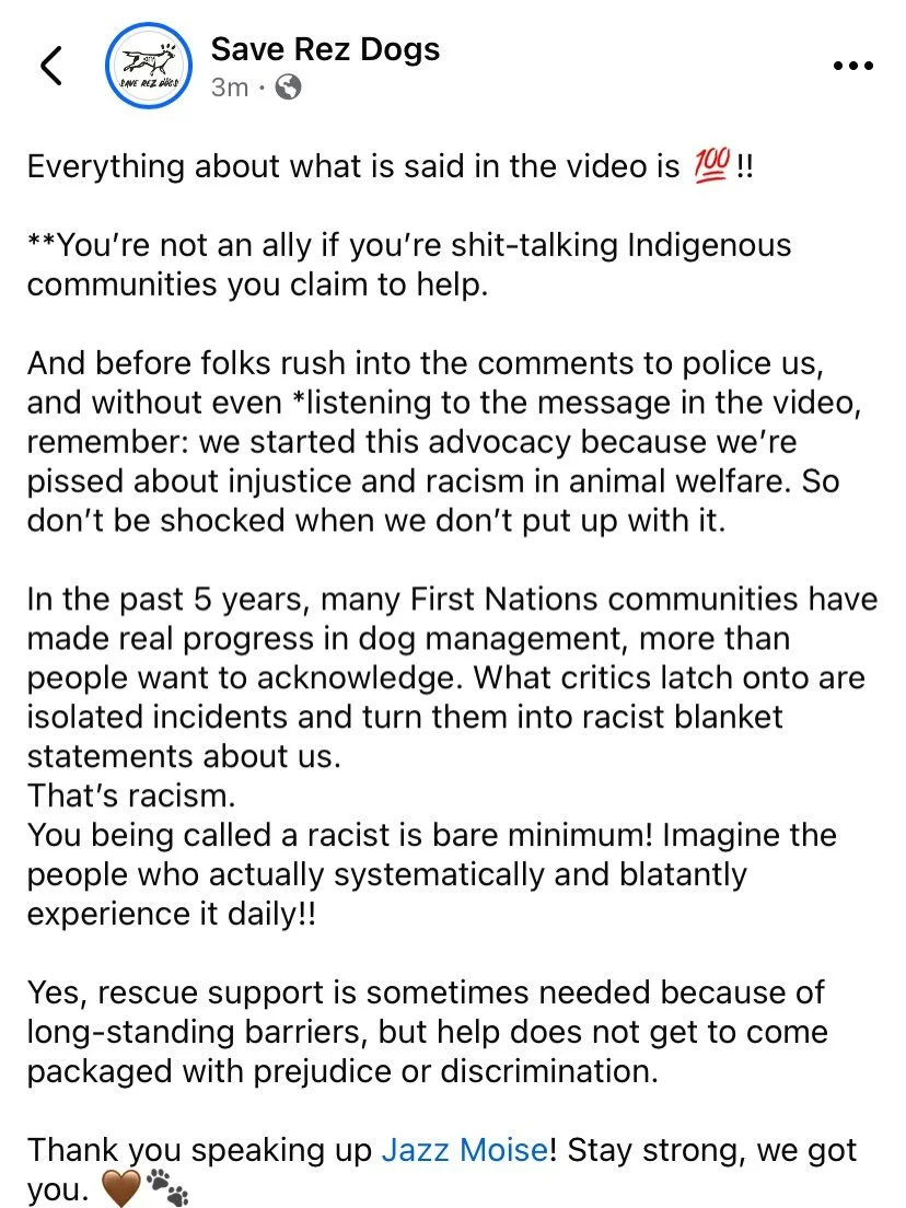 Rescue is necessary *because of long-standing barriers, but the racism is unnecessary. 
See our FB page to view Jazz&rsquo;s truth bomb video. 👏🏽 
Our statement stands to clear confusion since our name is being used for racist narratives by very fa