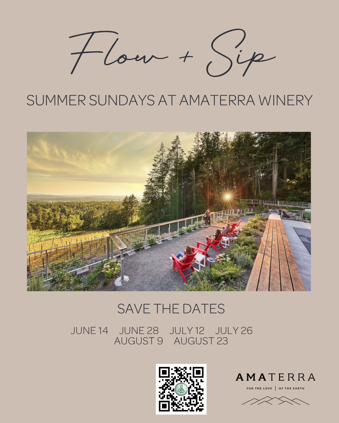 Flow + Sip at Amaterra Winery 