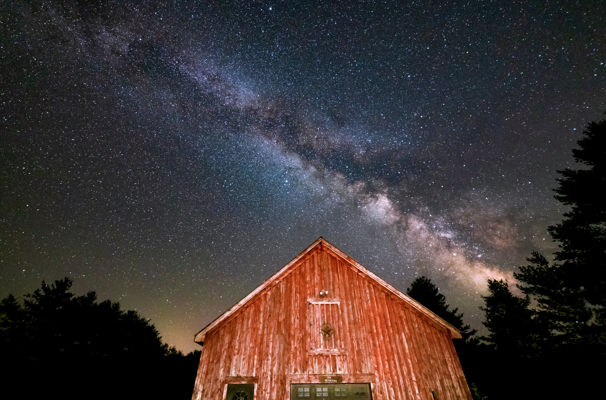 Milky Way over Vermont Barn