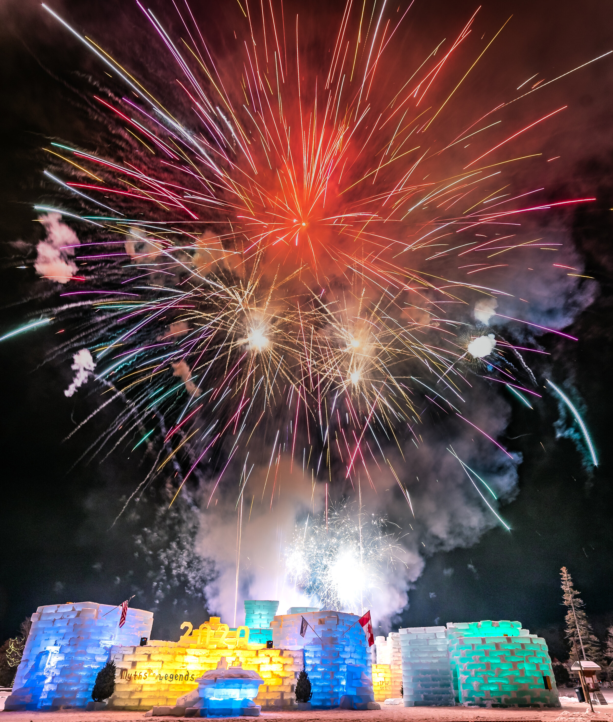 Opening Fireworks at Saranac Lake's Winter Carnival