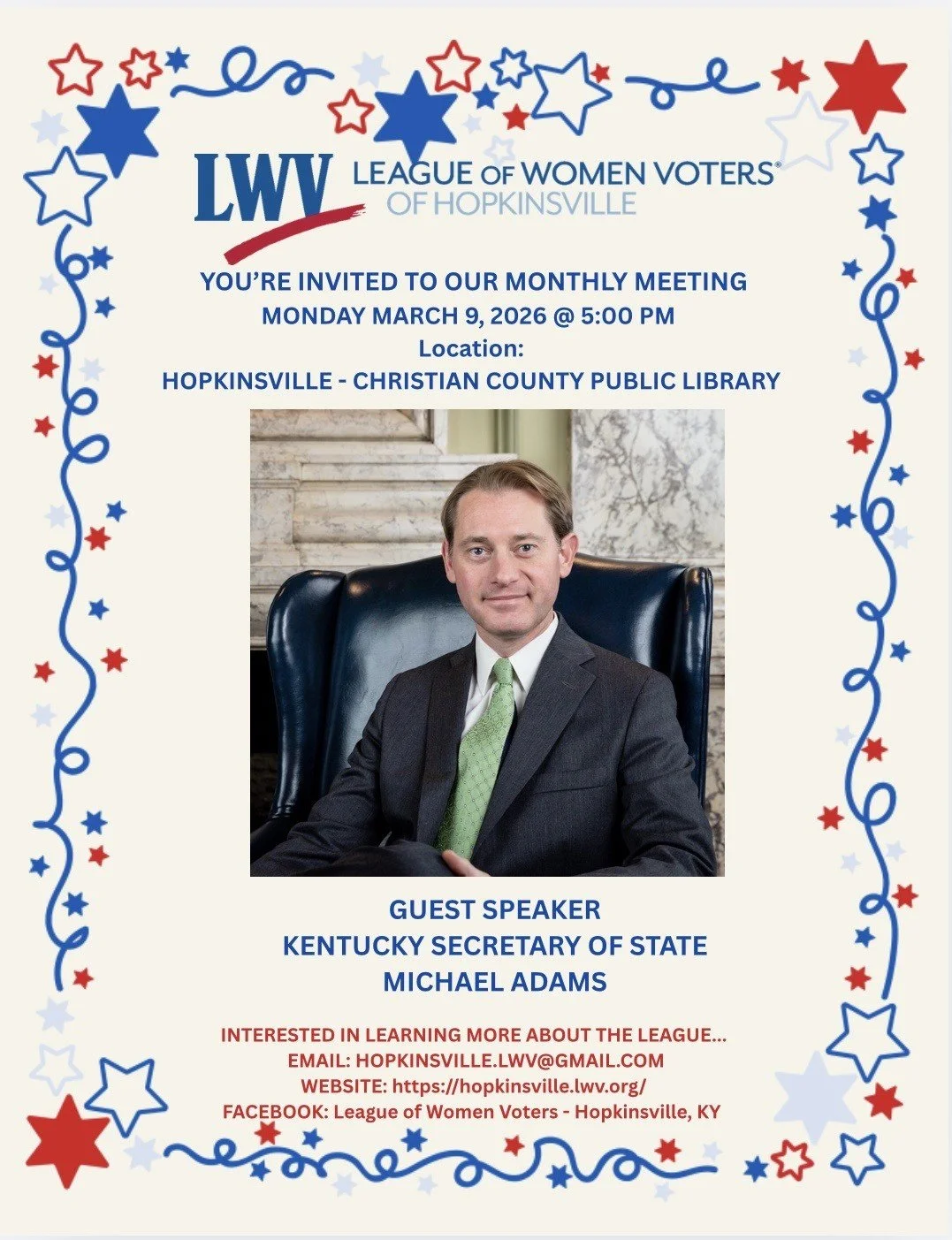 Webinar with Secretary of State Michael Adams