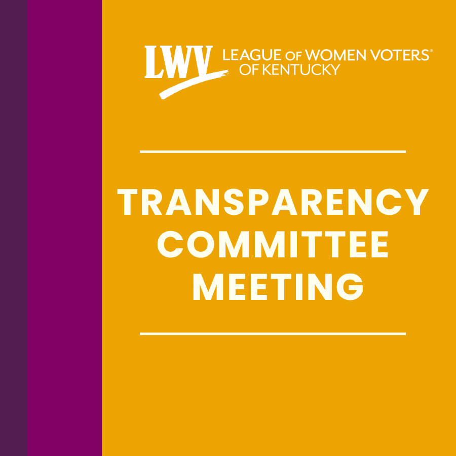 Transparency Committee Meeting