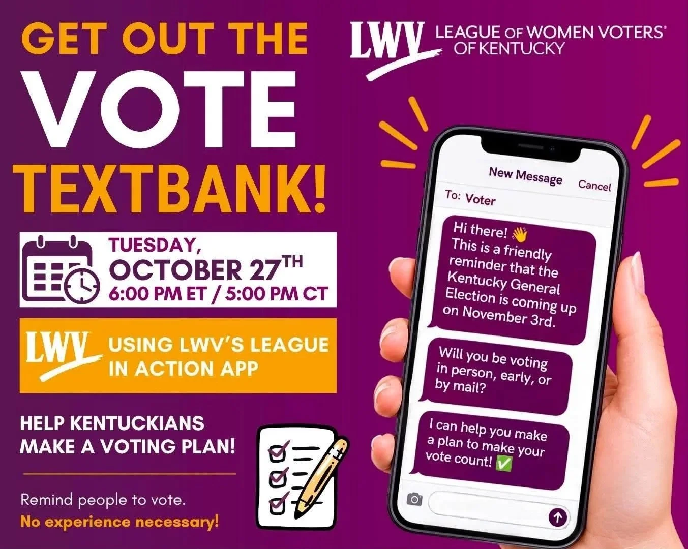 Get out the Vote Textbank
