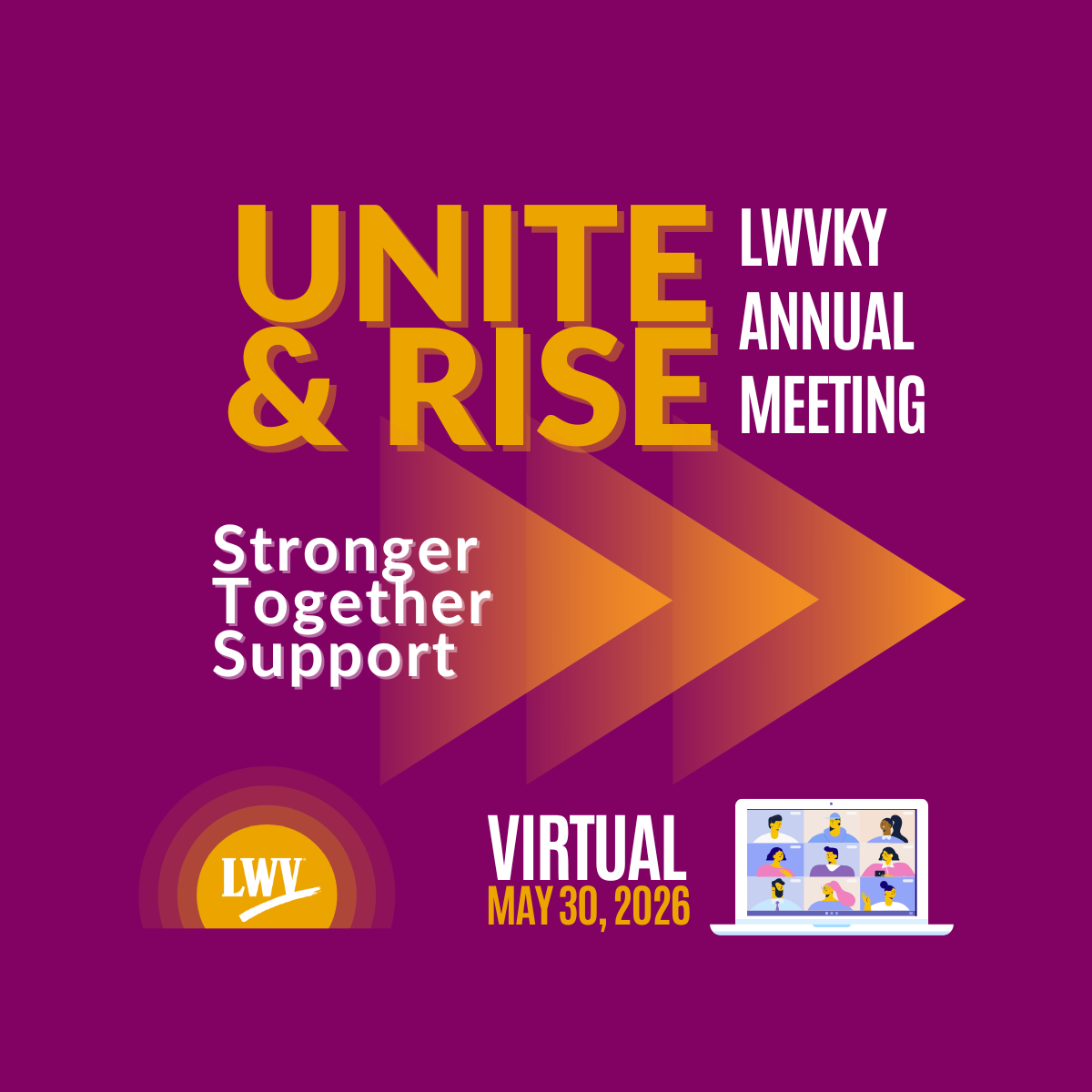 Stronger Together Support: LWVKY Annual Meeting- Virtual Attendee (SATURDAY, MAY 30, 2026)