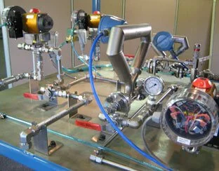 Zenith gear pump custom metering system with flow meter and gauges