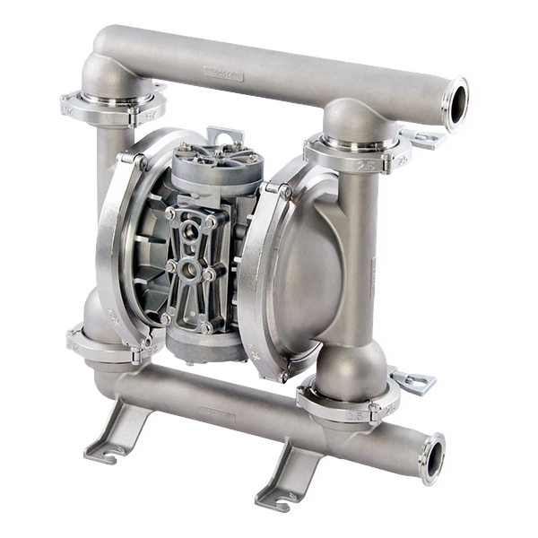MacNaught Max Flow AODD Pumps: M-DDP25SW-024 | 1.5" TRI-CLAMP Stainless Steel
