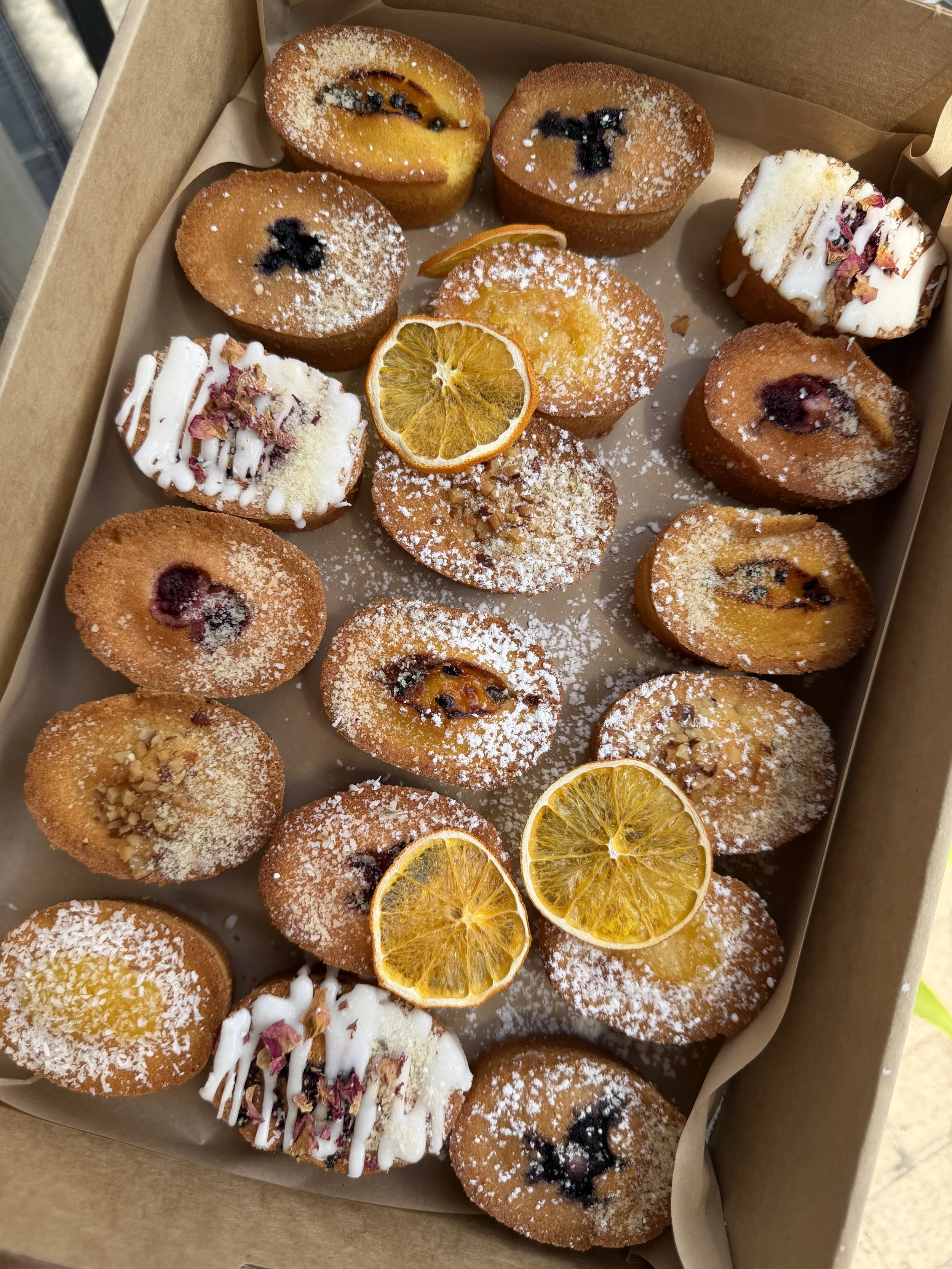 GF + GF VEGAN Mini Tarts and Cakes