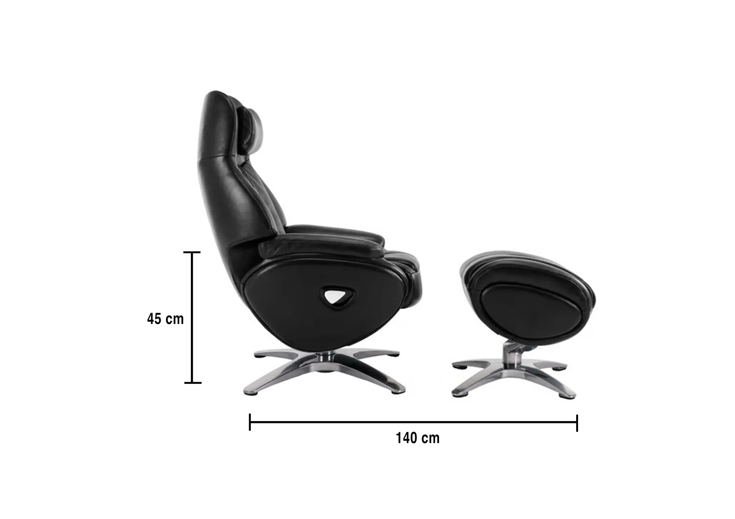 Asimex Living. Transform Your Home Alpha Recliner Chair Black