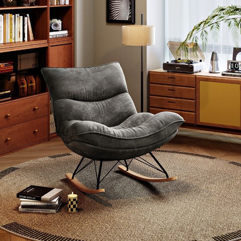 Flor Rocking Chair Dark Grey