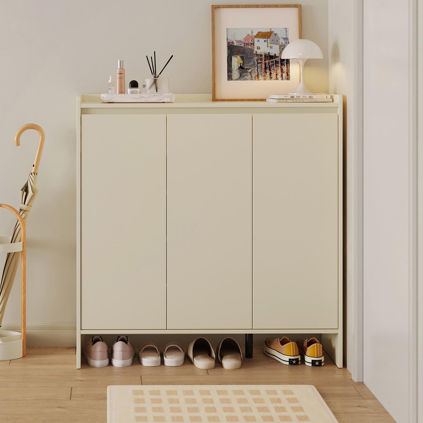 Osaka Shoe Cabinet White