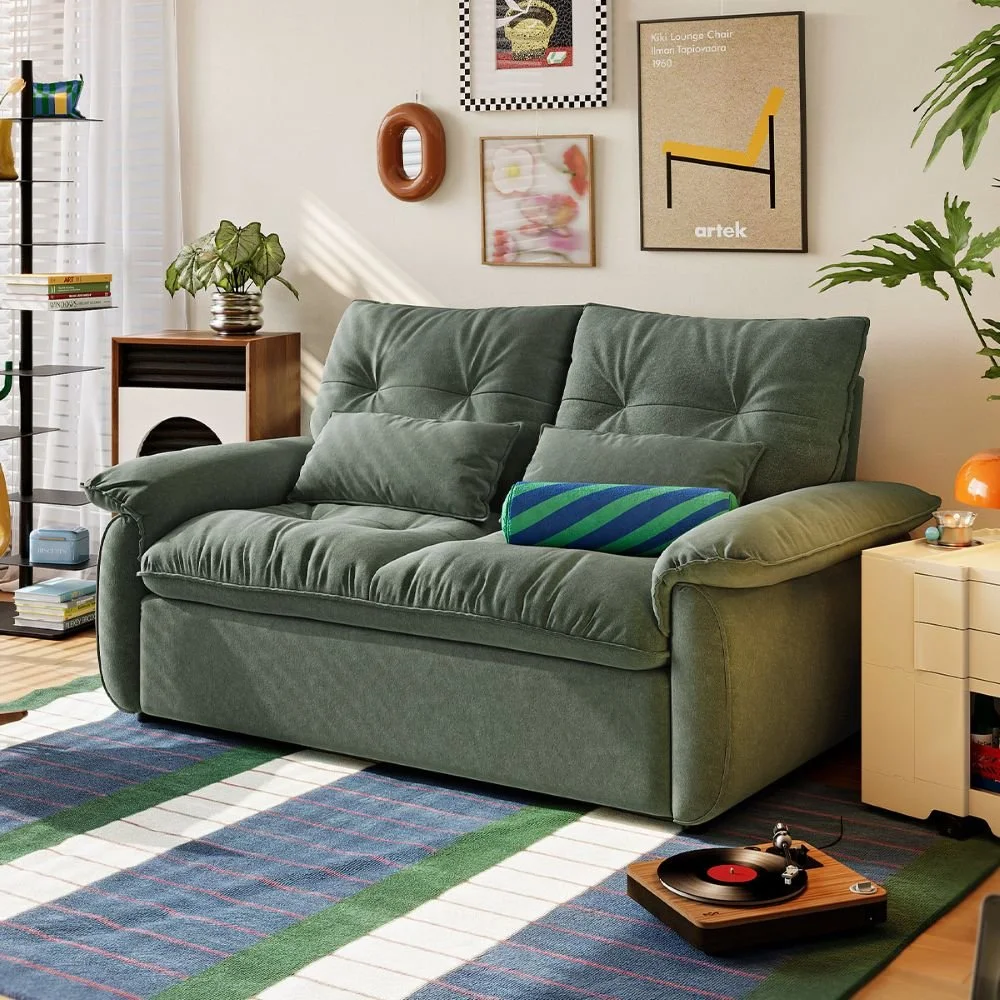 Cozy Nest Two Seater Sofa Bed Green