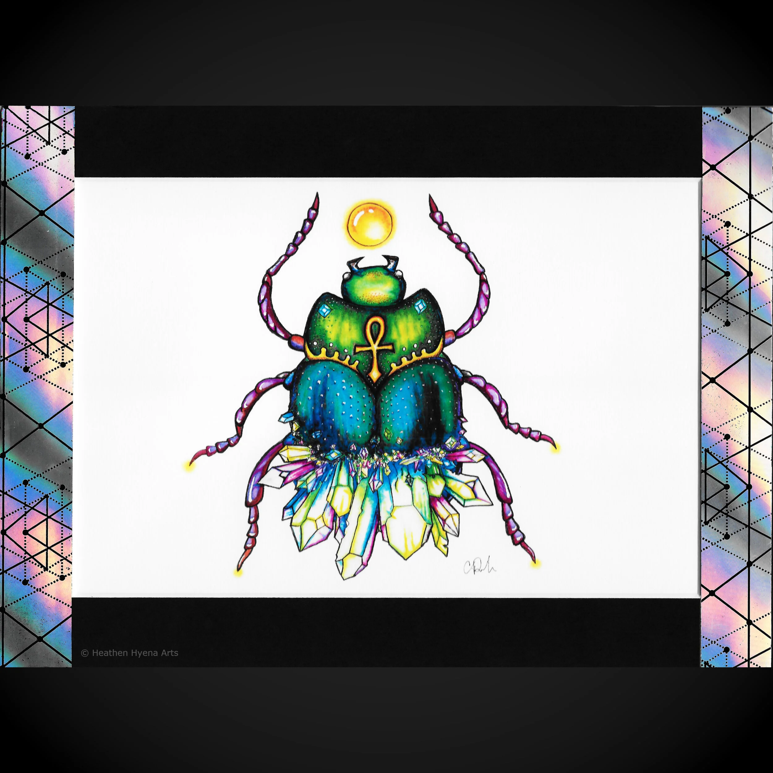 Crystal Scarab Embellished Matte