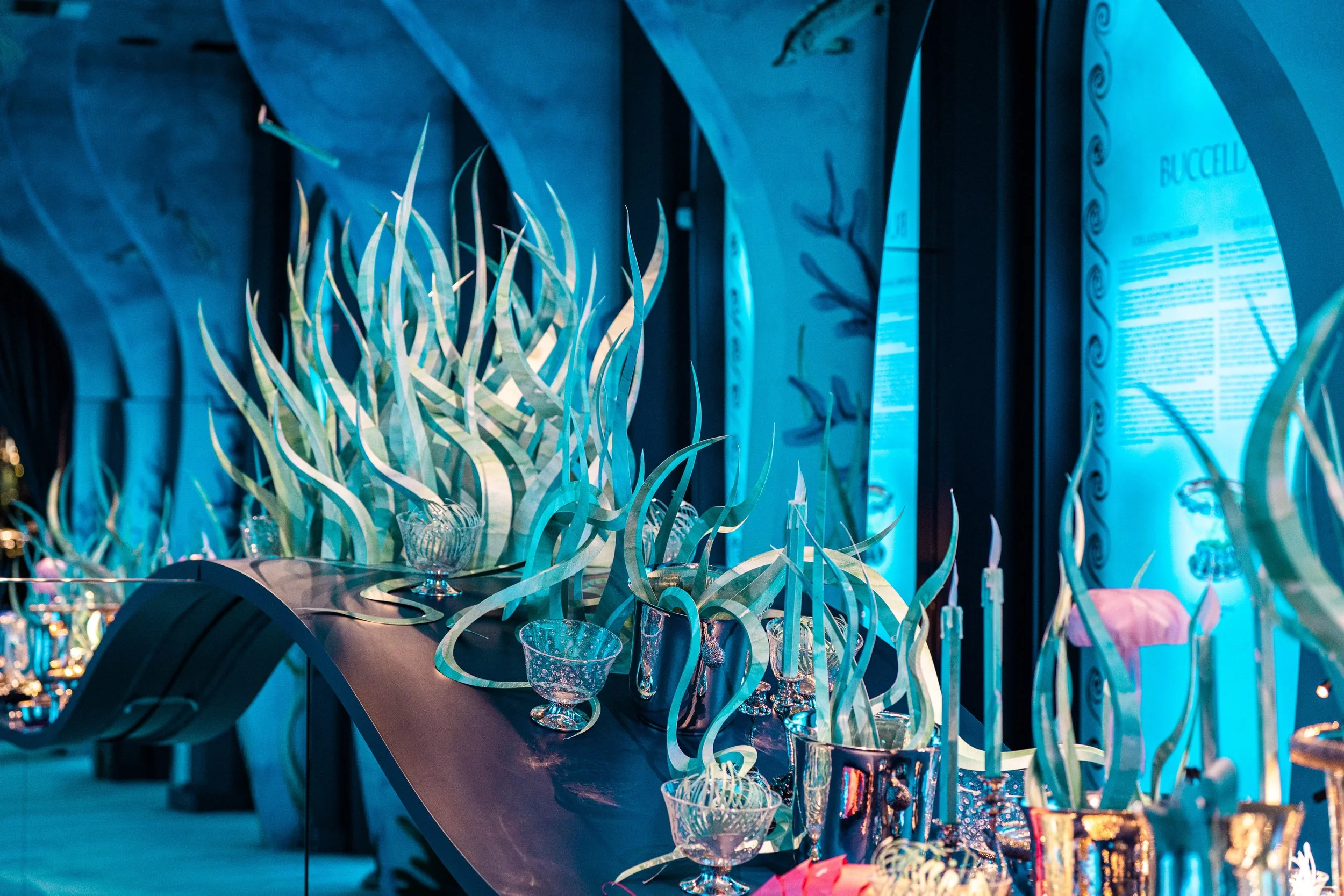 Paper installation created for Buccellati Aquae Mirabiles during Milan Design Week 2026