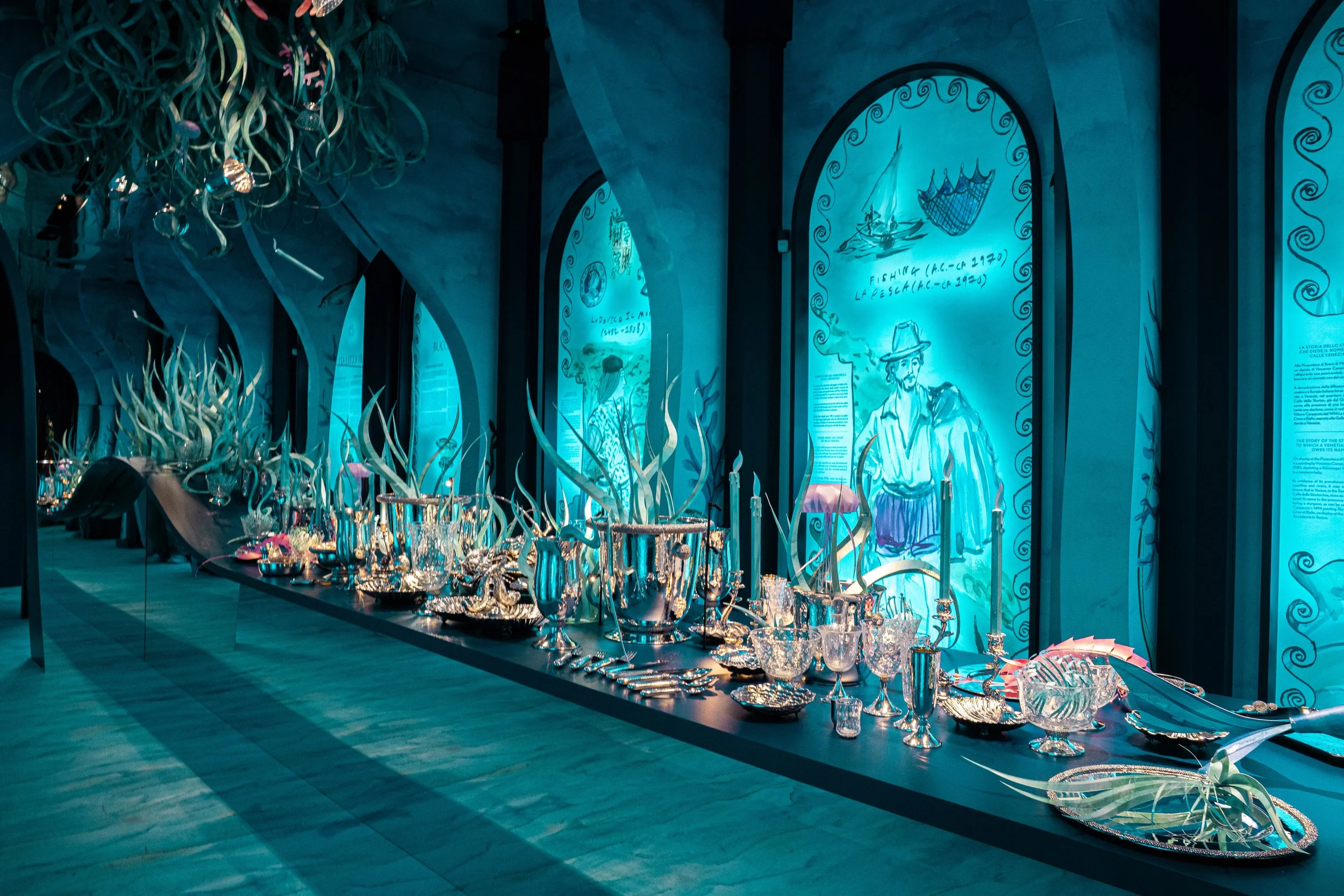 Paper installation created for Buccellati Aquae Mirabiles during Milan Design Week 2026