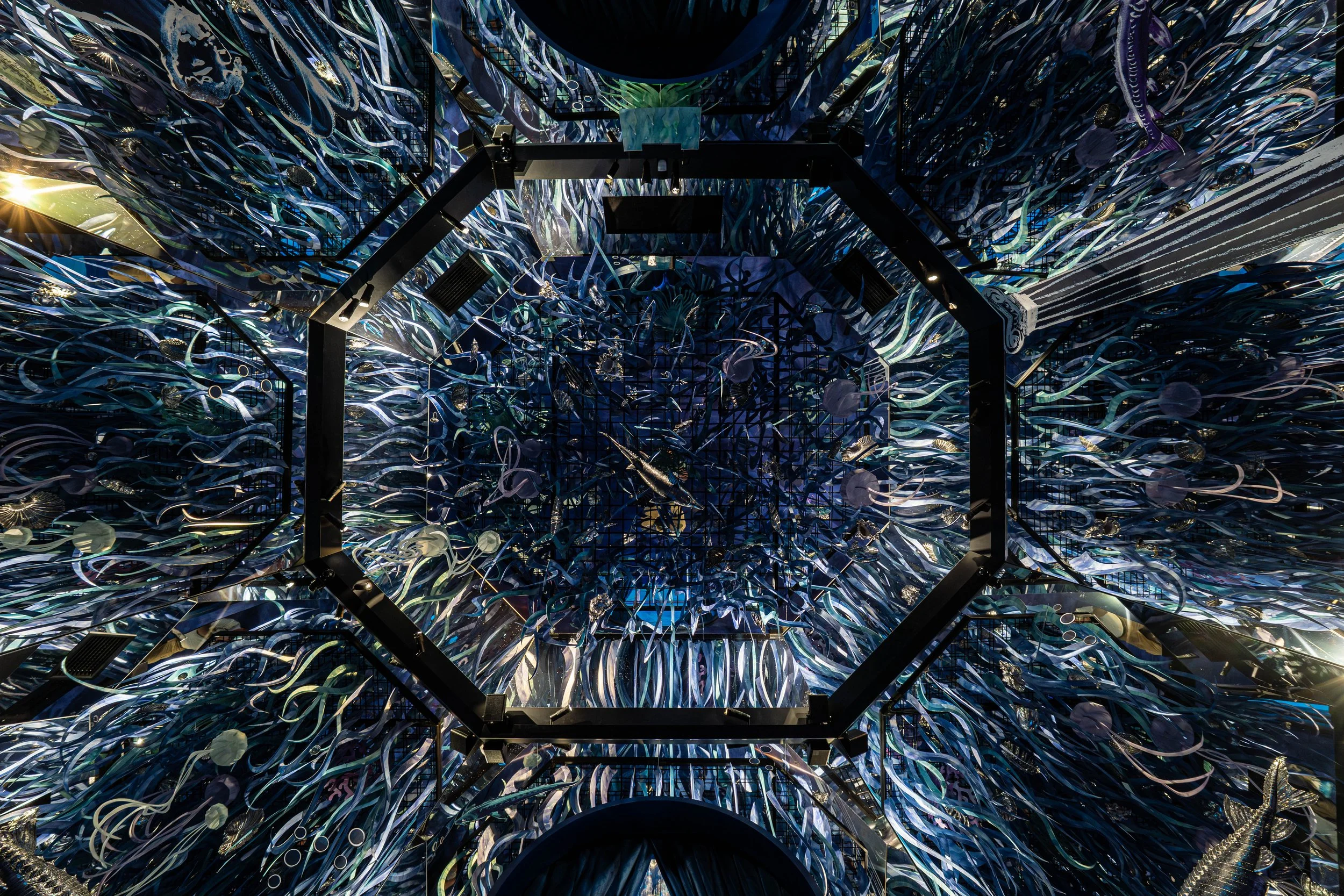 Paper installation created for Buccellati Aquae Mirabiles during Milan Design Week 2026