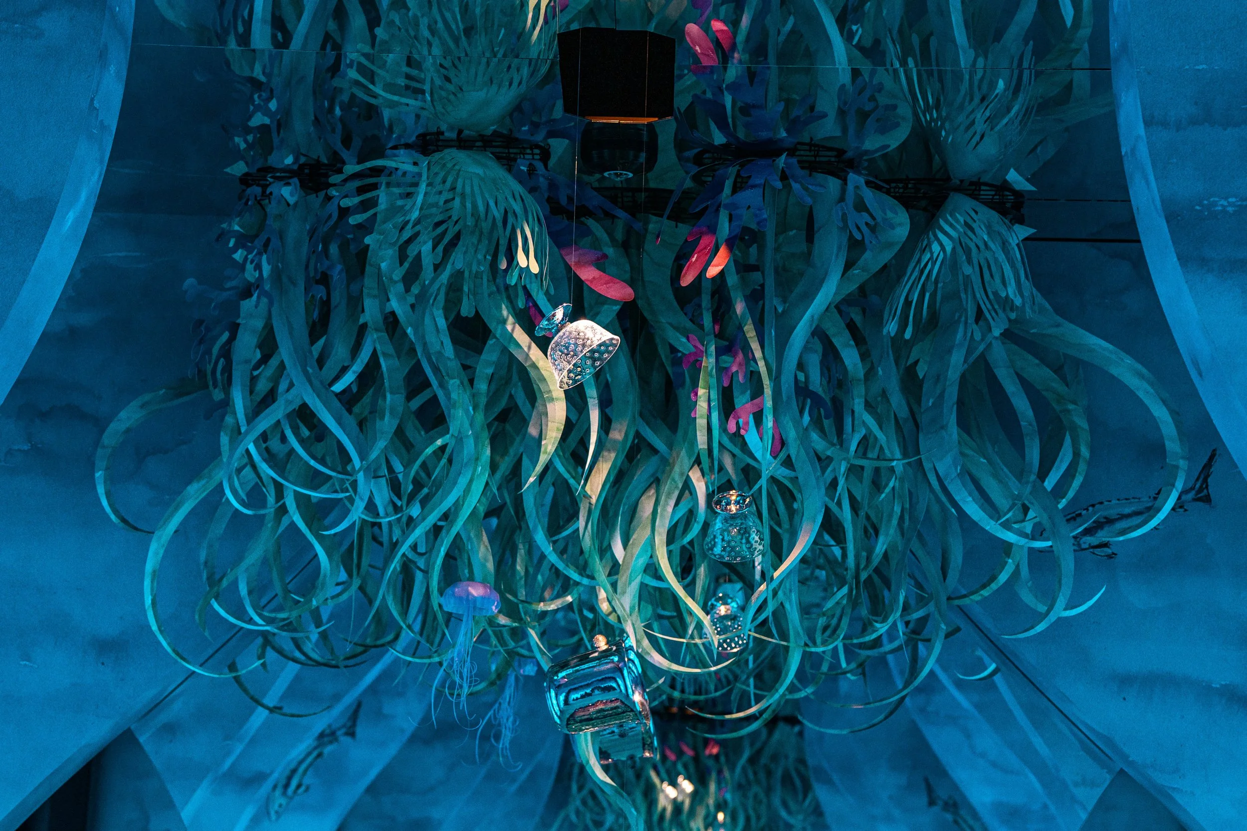 Paper installation created for Buccellati Aquae Mirabiles during Milan Design Week 2026