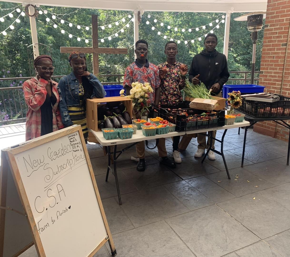 We love seeing the ways good food brings us together&mdash;in this case, how our CSA Produce Boxes have helped us get to know our friends at Holy Trinity in Chapel Hill a little more! Here&rsquo;s our Farm to Flourish youth interns representing the F