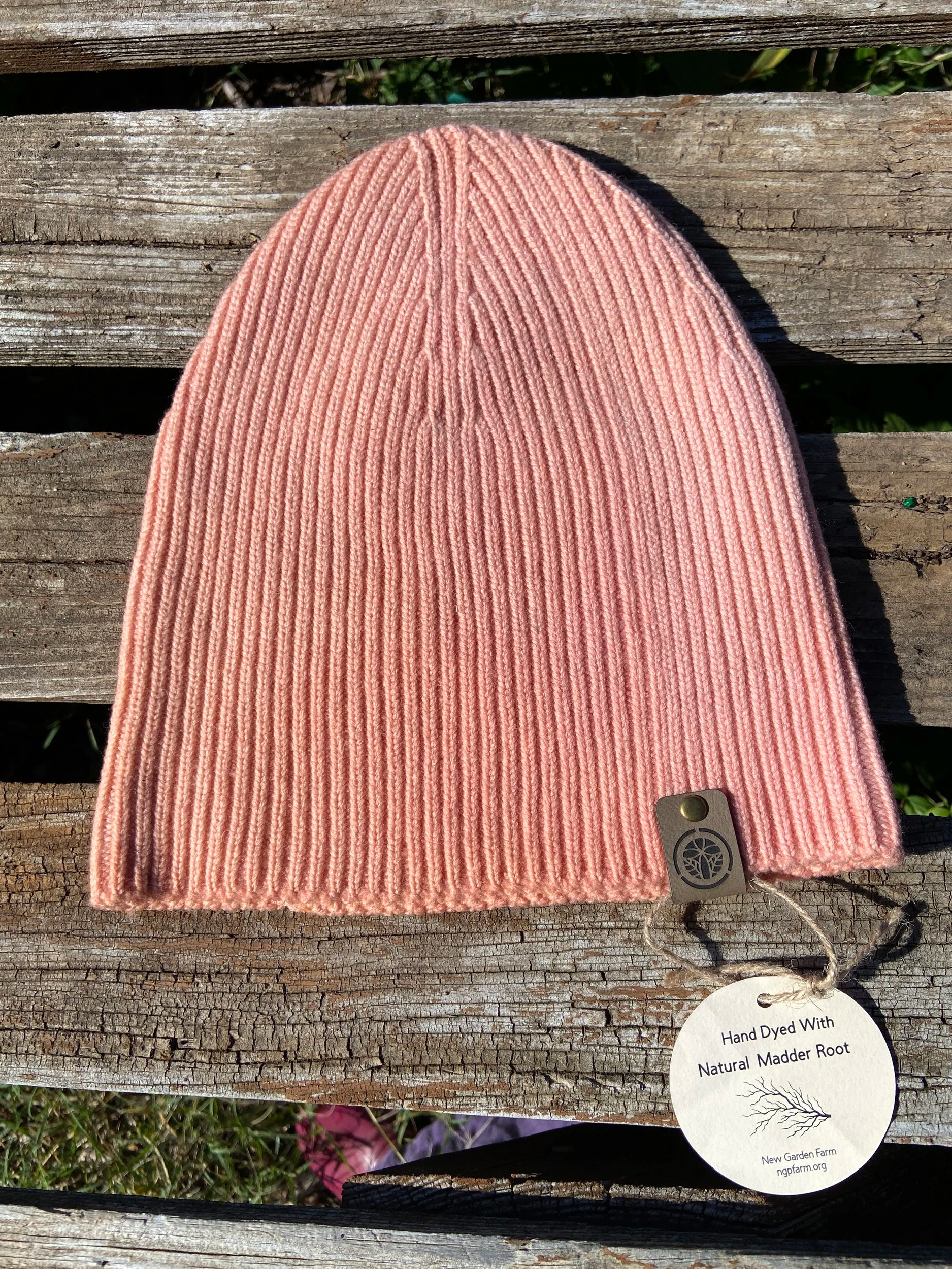 [Lt Madder Root]: Botanically-Dyed Merino Beanie