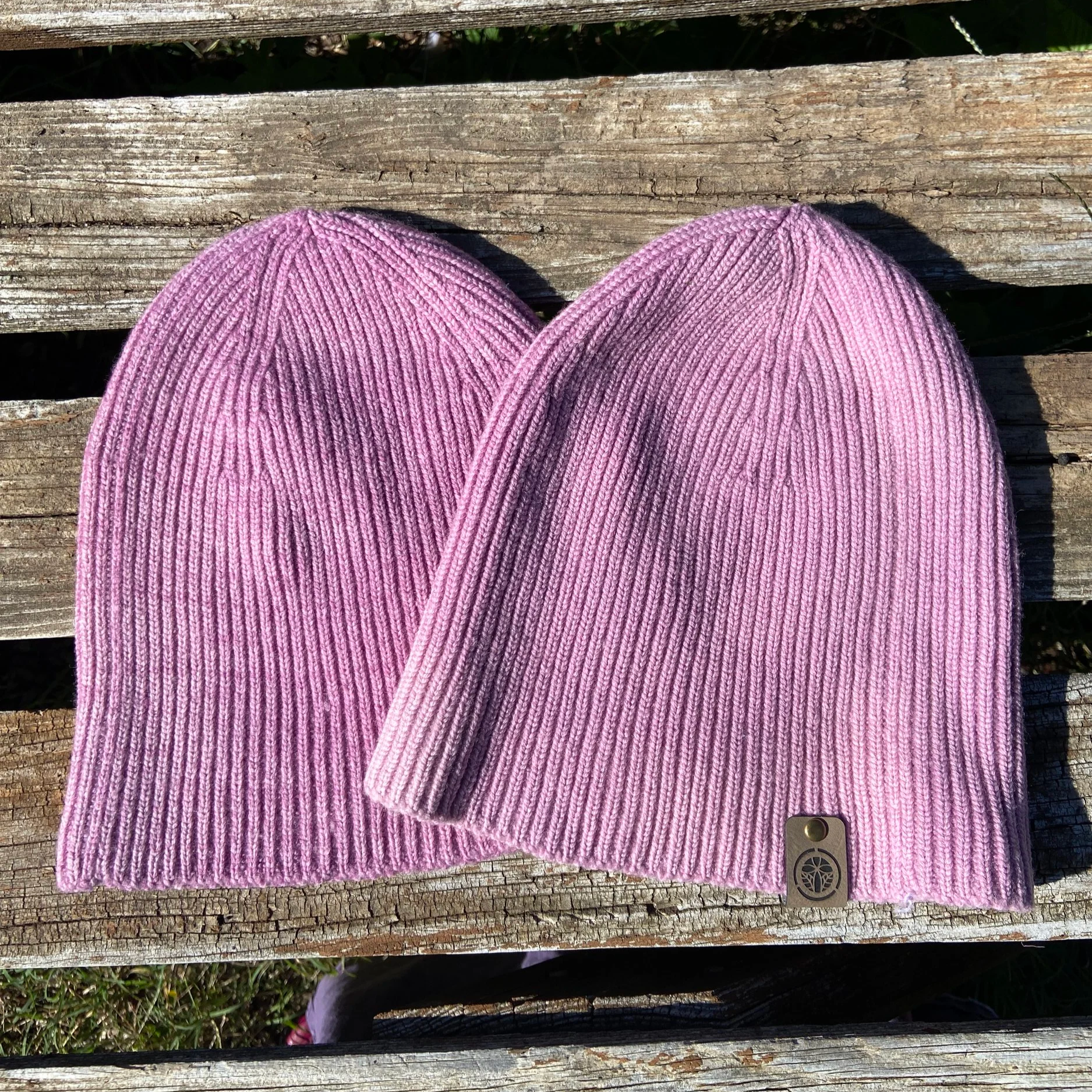 Parish Pink: Naturally-Dyed Merino Beanie