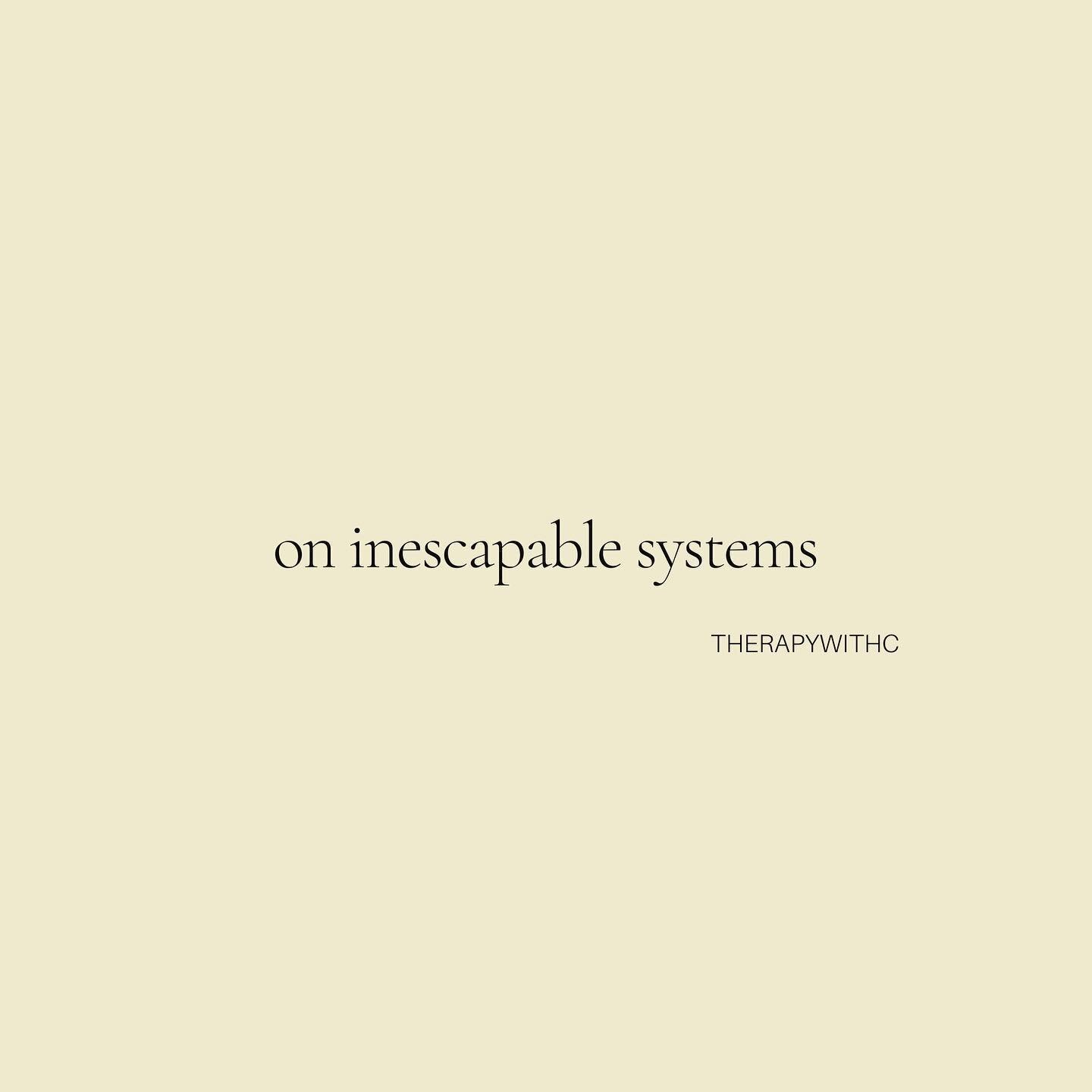 Ahhh! Juneteenth week mixed with conversations in session.. and I woke up with thoughts lots and lots of thoughts on systems, identity, and soul upkeep. 

Hoping this lands, If not take what you need ✨

More musings on inescapable systems live on my 