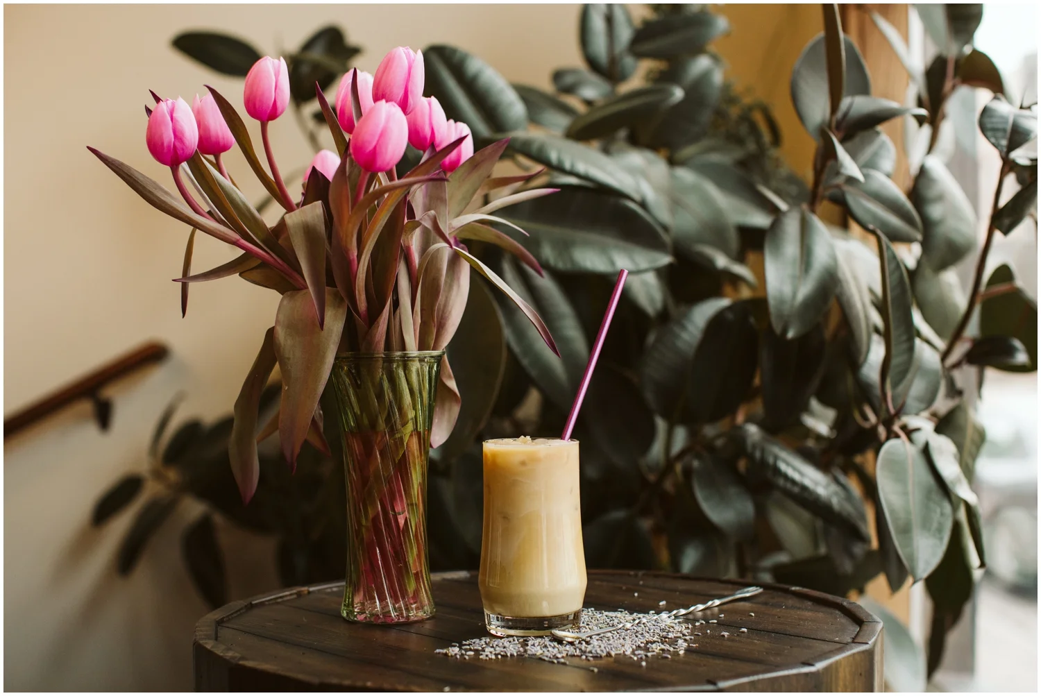 ICED HONEY SUCKLE LATTE RECIPE WITH KEWEENAW COFFEE WORKS