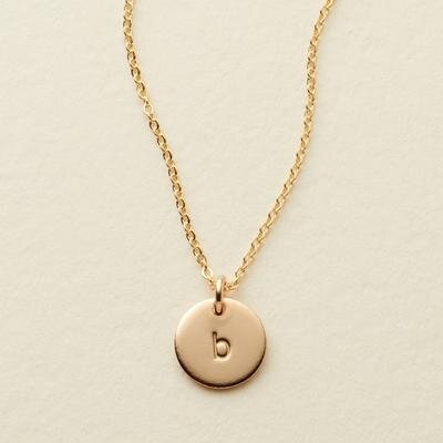 Initial Disc Necklace