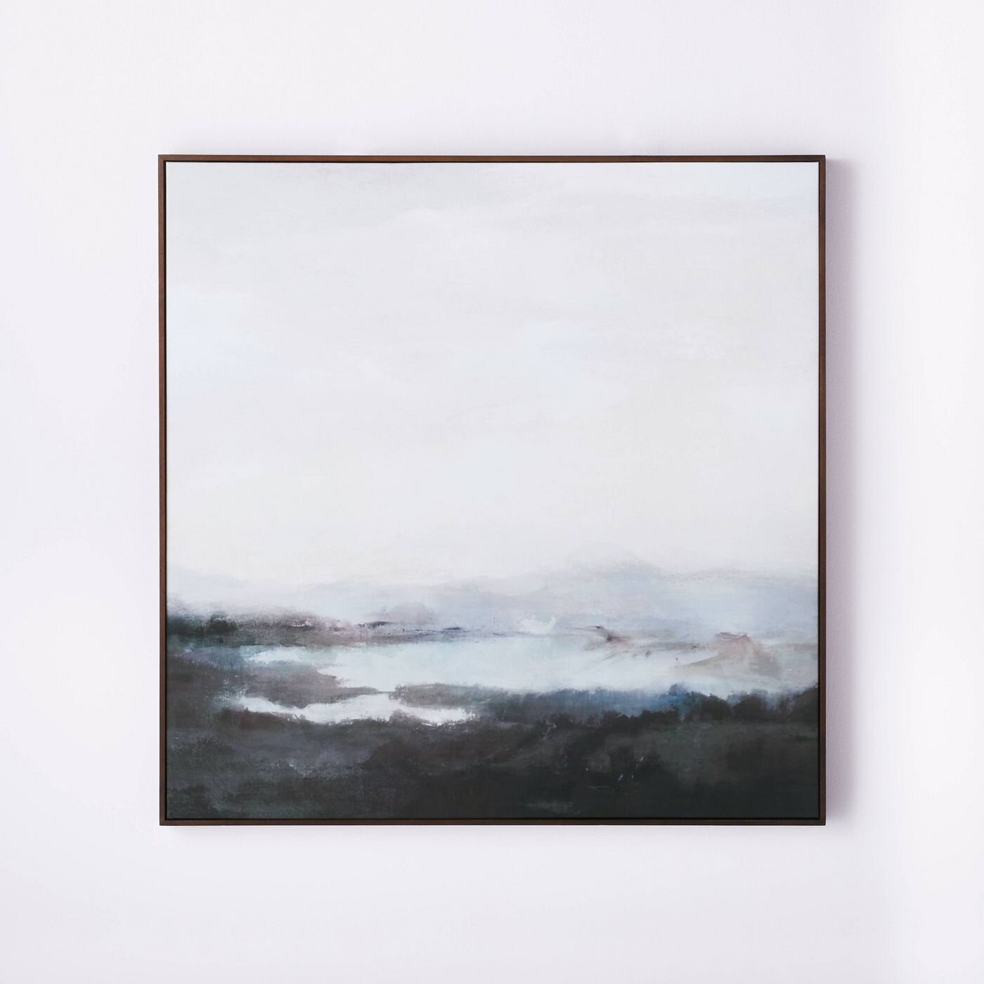 Dreary Abstract Landscape Framed Wall Canvas