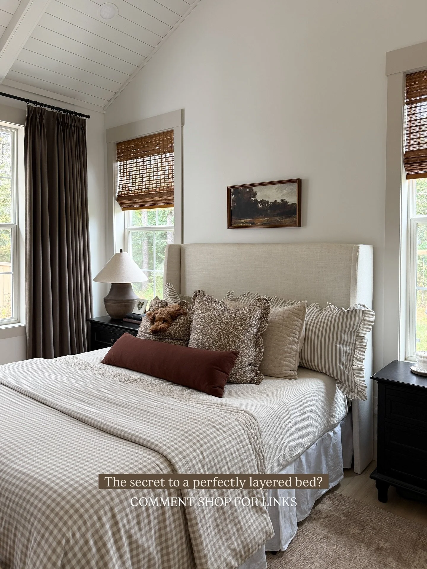 Comment SHOP for links! The easiest formula for the perfect layered bedding this fall 🤎