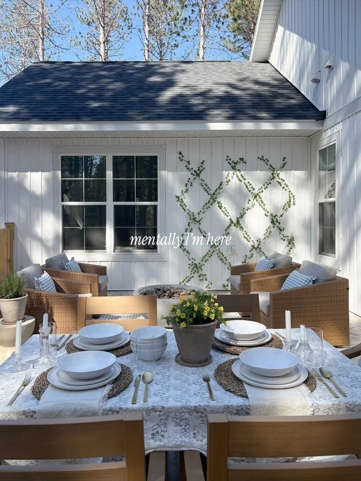 Comment SHOP for links 💛 Currently dreaming of patio weather while it&rsquo;s still currently covered in 3+ feet of snow 😭 Summer come soon!!!